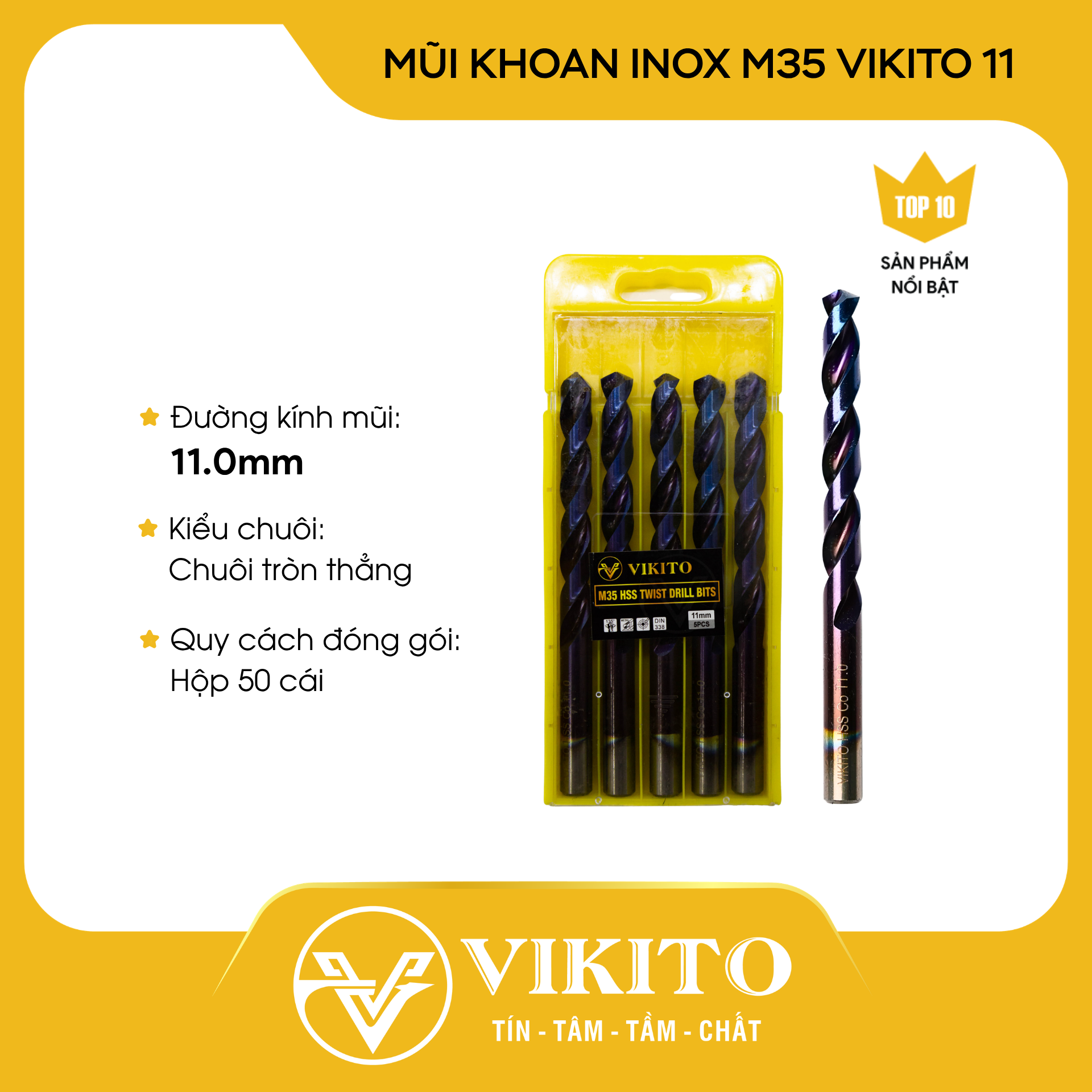 Mũi khoan inox M35 VIKITO 11